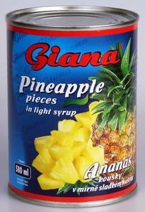 Ananasový kompot kúsky Giana 580ml. / 1ks