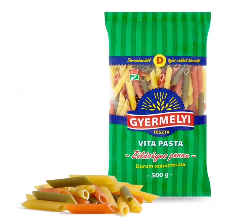 Gyermelyi Vita Pasta penne so zeleninou, semolinové 500g. / 1ks