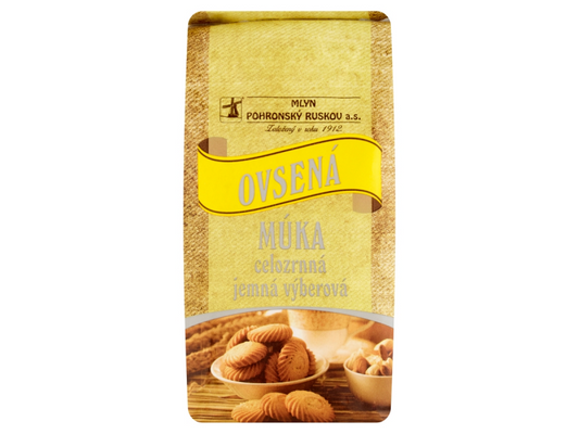 Ovsená múka celozrnná 800 g, Mlyn Pohronský Ruskov. / 1ks