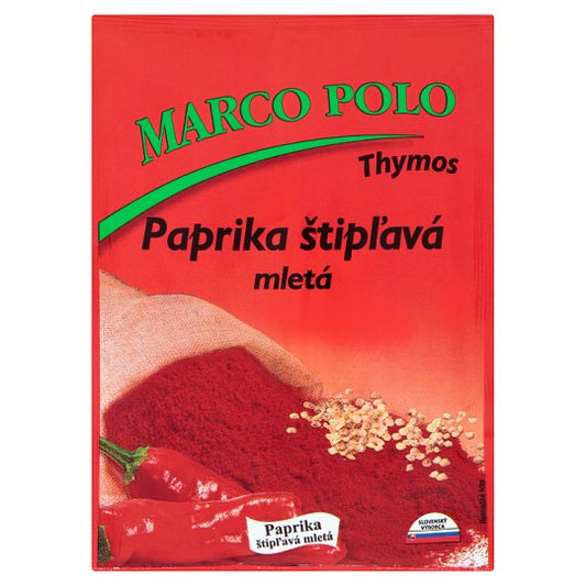 Paprika štipľavá mletá 30g, Thymos-Marco Polo. 0,35 € s DPH